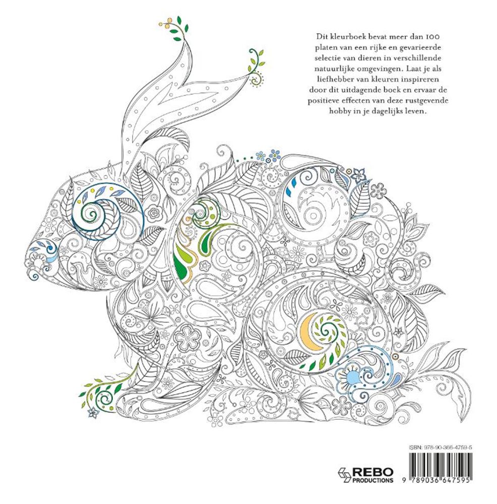 Kleurboek: animal fantasy volwassene