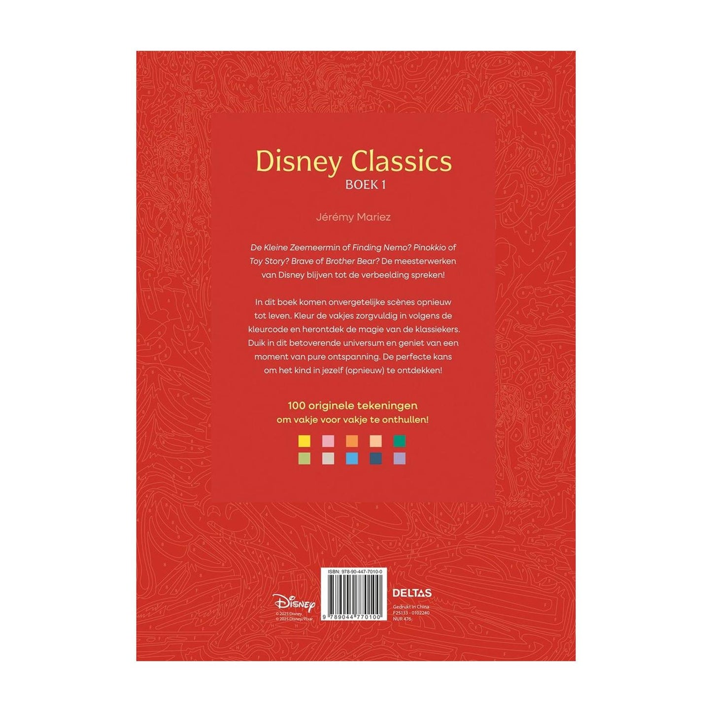 Deltas disney classics boek 1 - kleuren op nummer voor volwassenen
