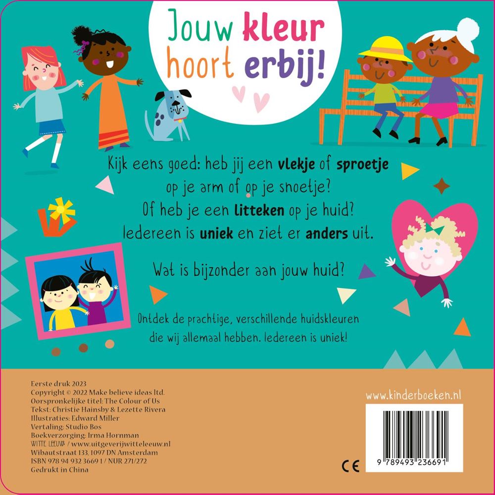 Jouw kleur hoort erbij. kartonboek. 3+