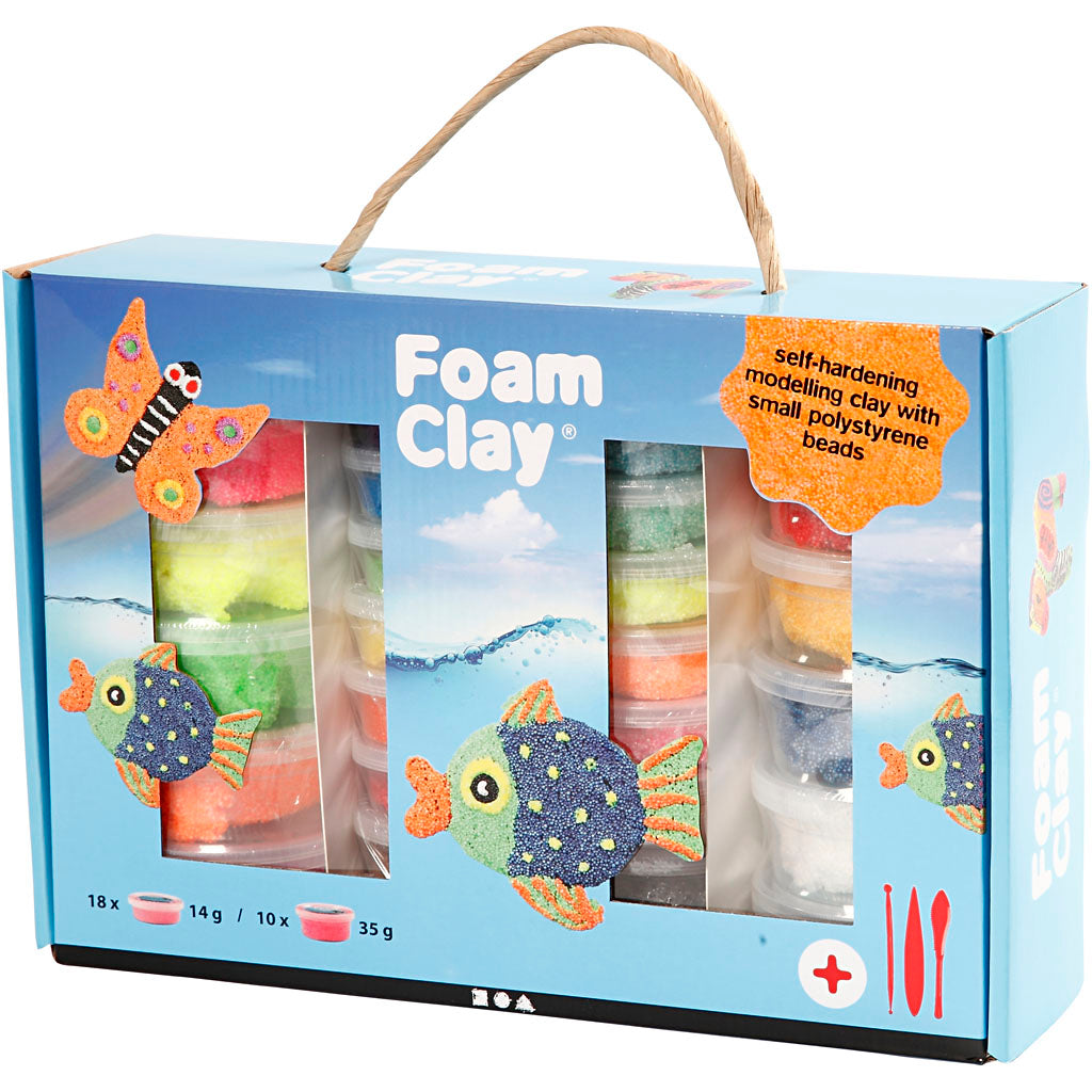Foam clay ® set, diverse kleuren, 1 set