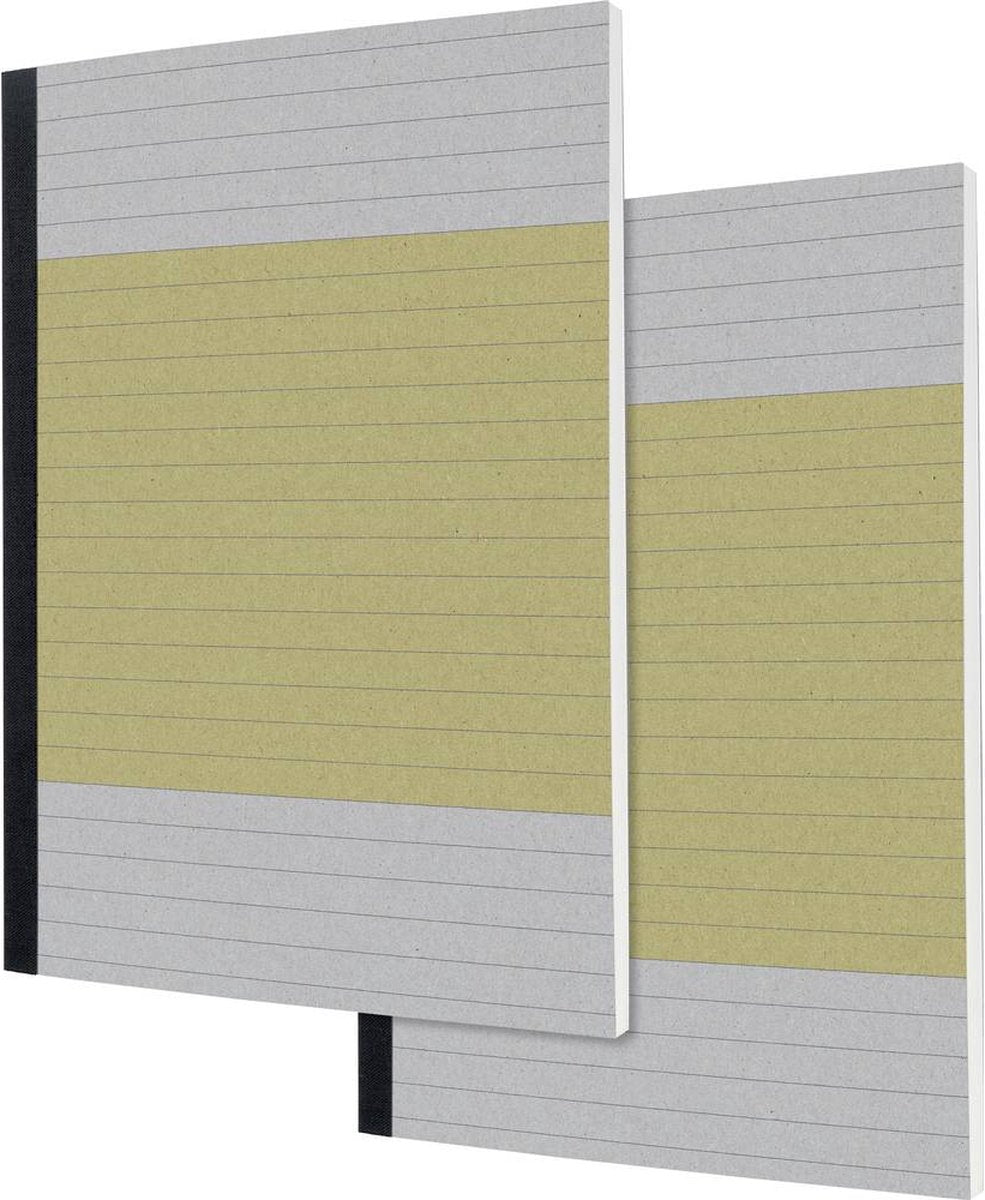 Sigel quicknote sn100 notitieboek gelinieerd geel 100 vellen din a5 2 stuks