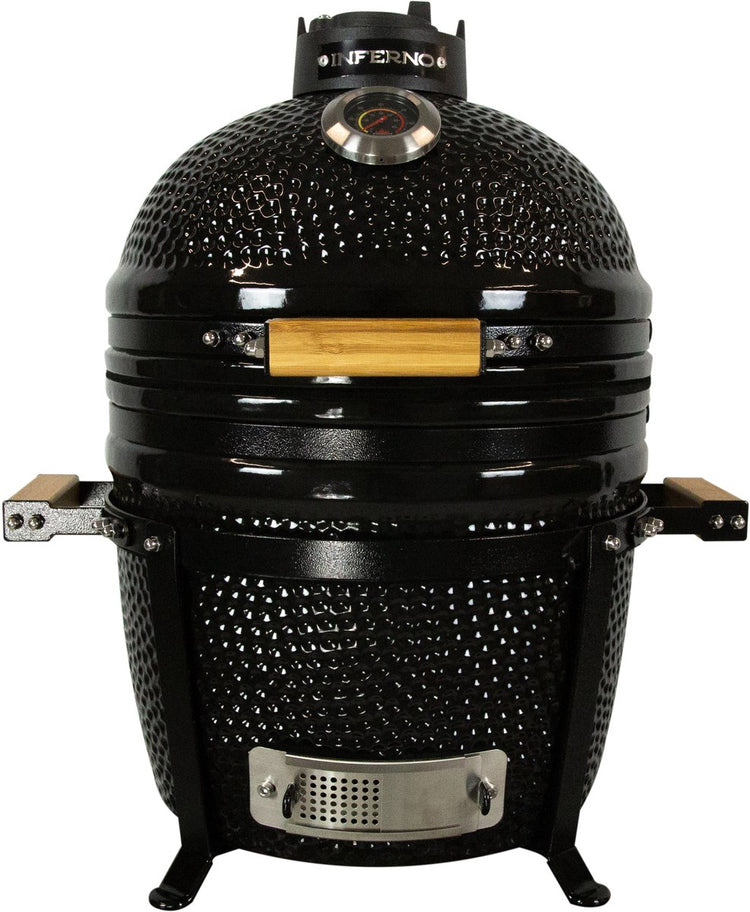Inferno compact kamado barbecue - grilloppervlakte 34cm 13inch - zwart