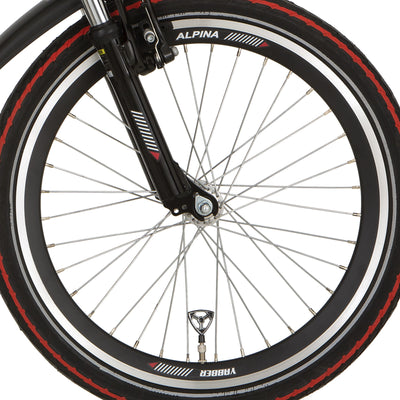 Alpina voorwiel 20 hlqc yabber zwart zink spk