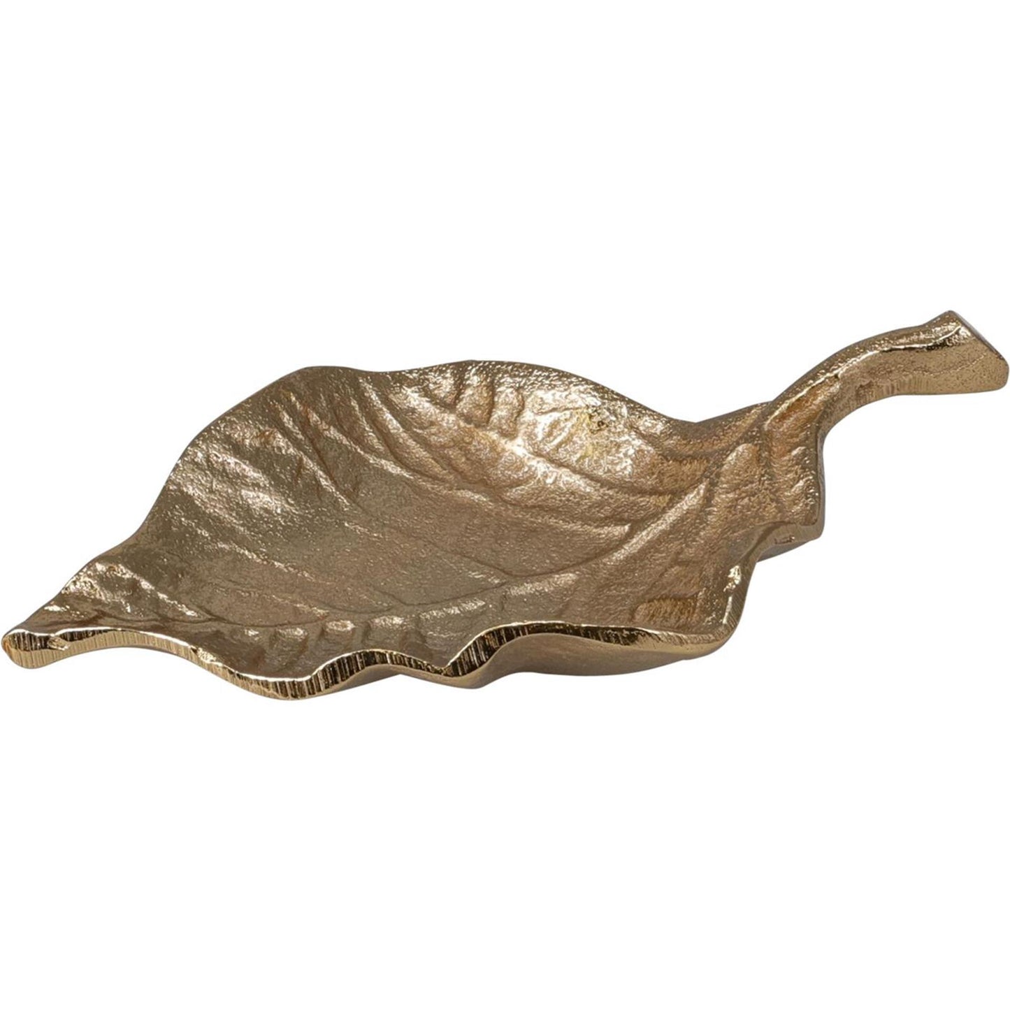Home styling blad schaaltje metaal 3 ass vorm goudkleur