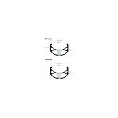 Rigida velg ryde 28 (622) big bull 32 14 zwart (geslepen)