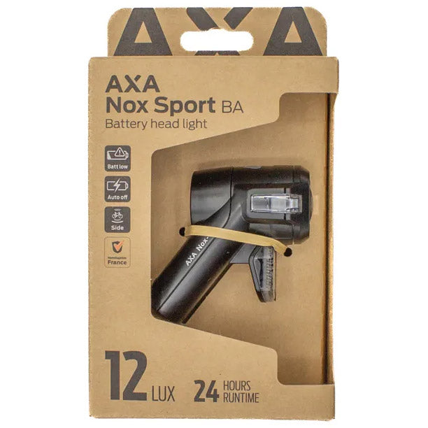 Axa koplamp nox sport auto off 12 lux - incl. batterijen