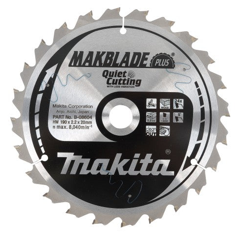 Makita accessoires zaagblad quiet clean 216x30x2,8 80t 5g - b-08791