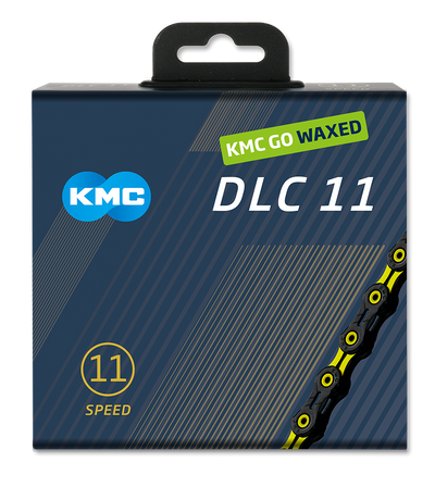 Kmc ketting dlc11 black yellow 118s waxed