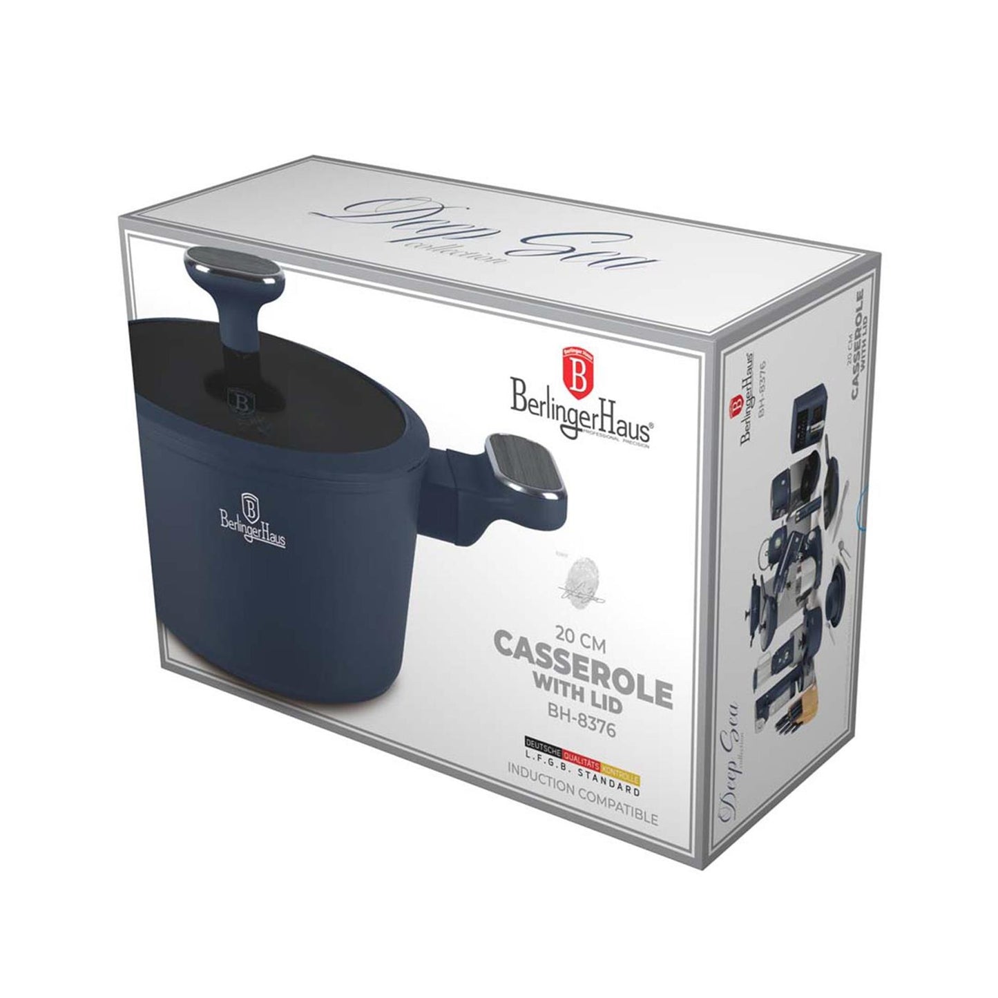 Berlingerhaus berlinger haus deep sea collection braadpan met deksel ø20cm