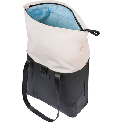 Basil tas vive shopper wit zwart | mik hooks | 20l