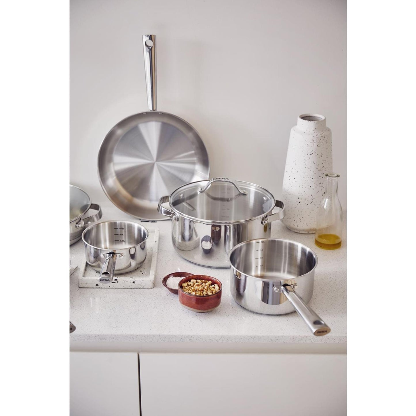Beka cicla sauteerpan met glazen deksel 24cm rvs
