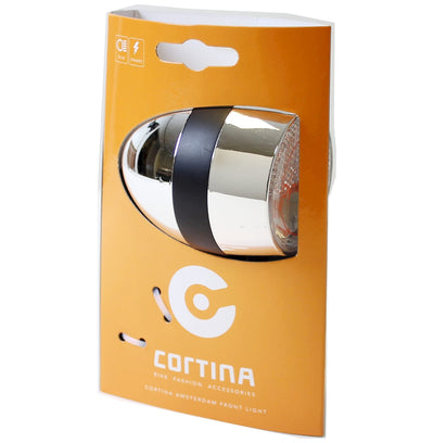 Cortina koplamp Amsterdam dynamo chroom zwart