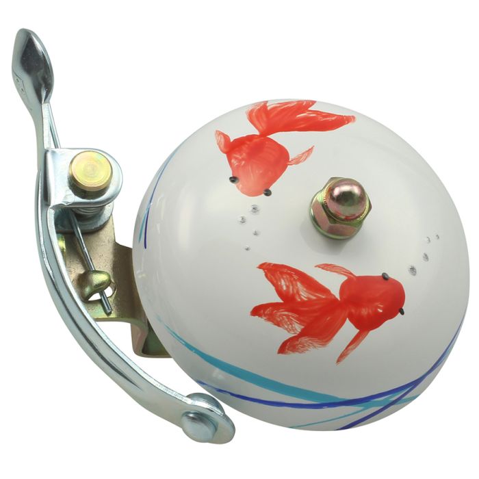 Crane suzu bell - hand painted - koi