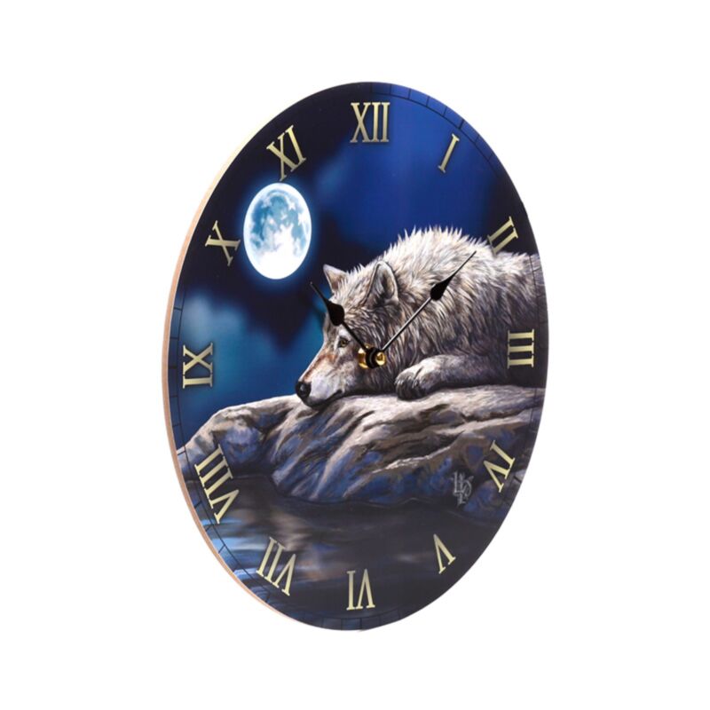 Lisa parker quiet reflection wolf bedrukte klok