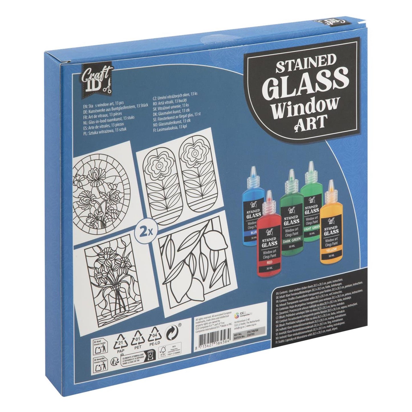 Craft id stained glass window art, 2ass
