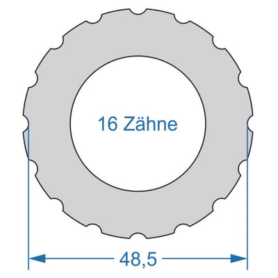 Cycplus cyclus gereedschap power.tool 1-zijdig t16 48.5