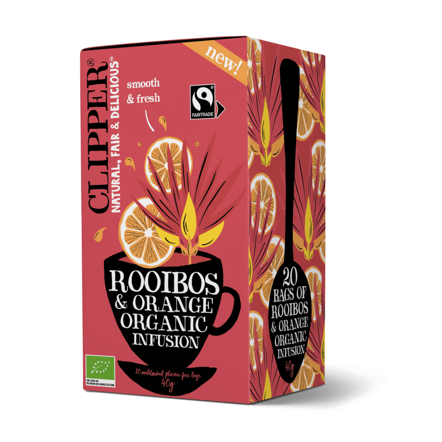 Clipper thee clipper rooibos orange bio (4x 20 stuks)