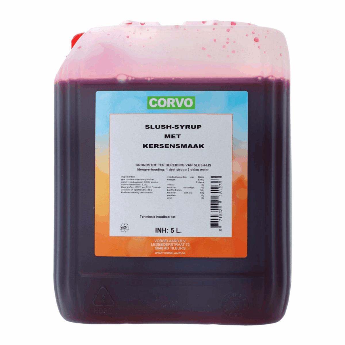 Corvo slush siroop kersen (5 liter)