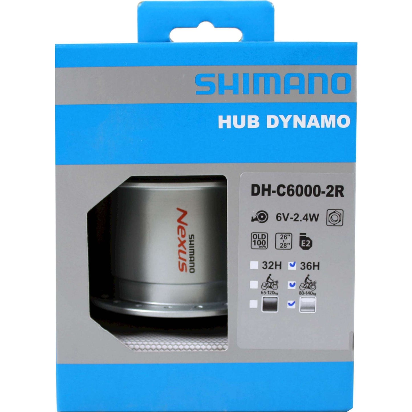 Shimano naafdynamo rollerbrake dh-c6000 6v 2.4w