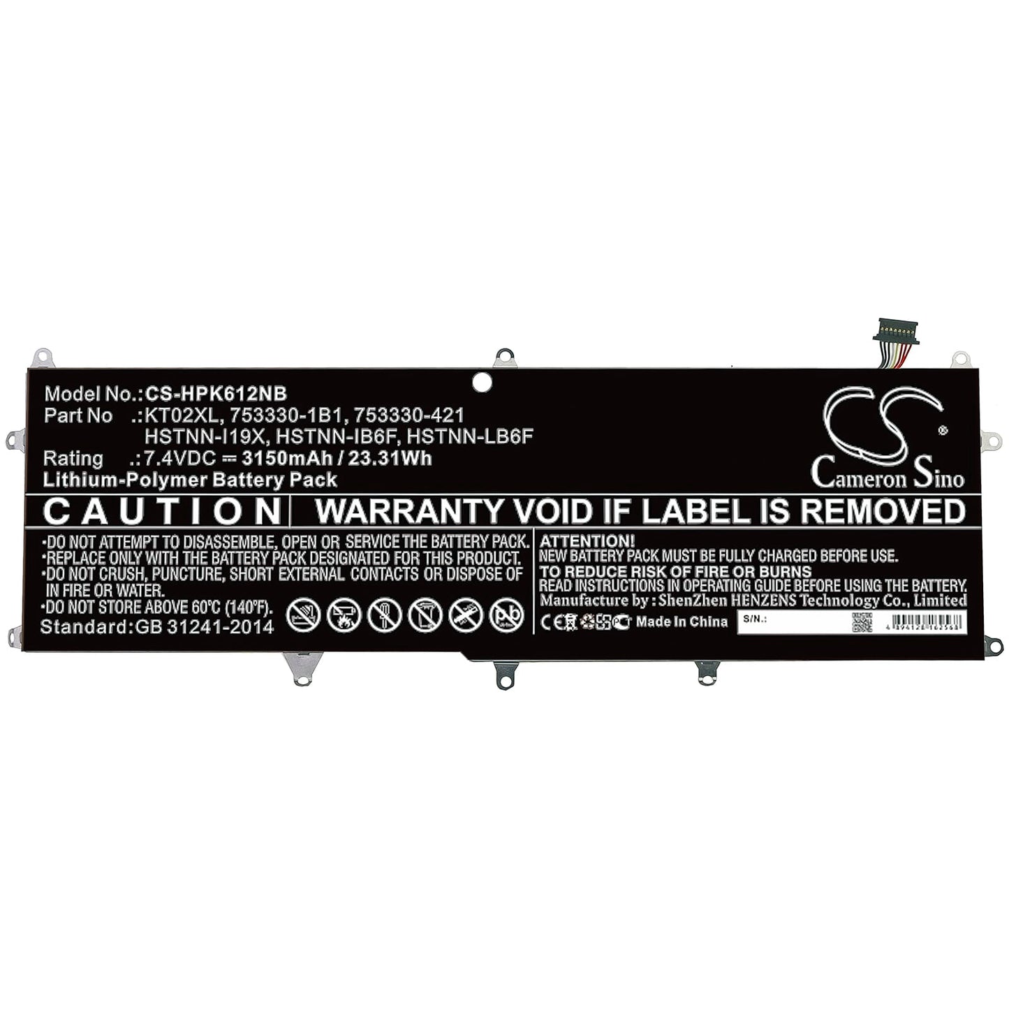 Laptop accu (keyboard) 3150mah