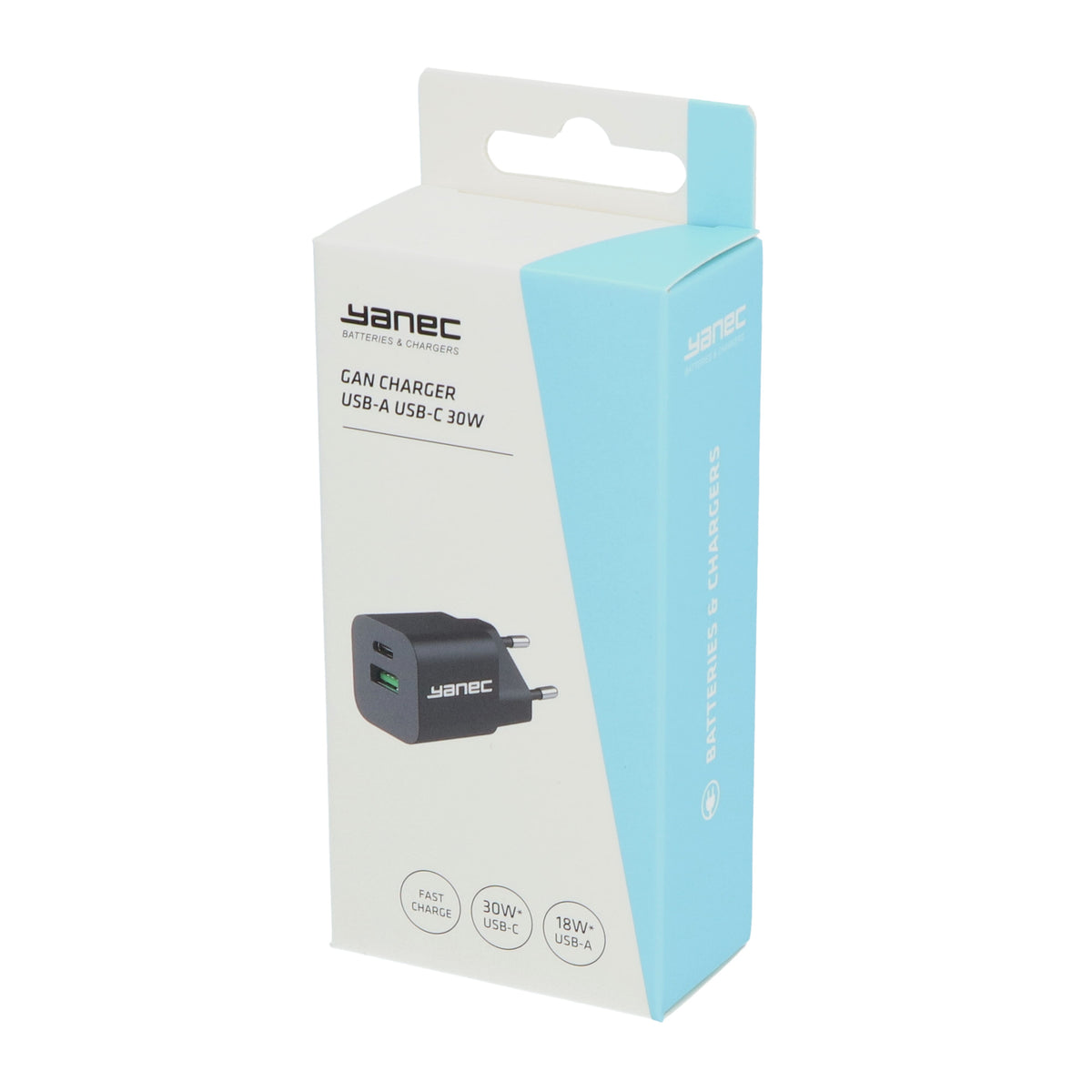 Yanec compacte gan lader usb-a usb-c 30w