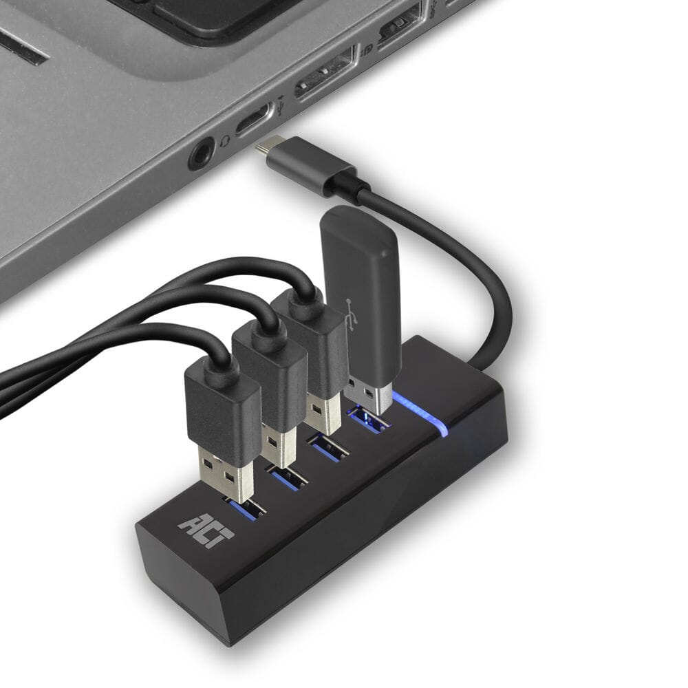 ACT Connectivity USB-C Hub 3.2 met 4 USB-A poorten