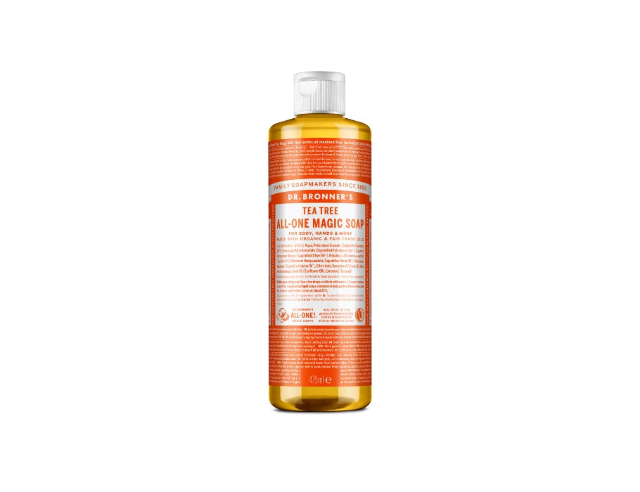 Dr. bronner's vloeibare zeep - pure castile - tea tree - 475 ml