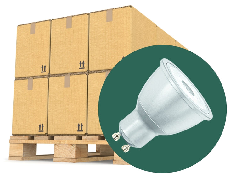 Eco-pallets ledlamp - gu10 - 540 lm - 2700k - pro dimbaar - pallet 1200 stuks