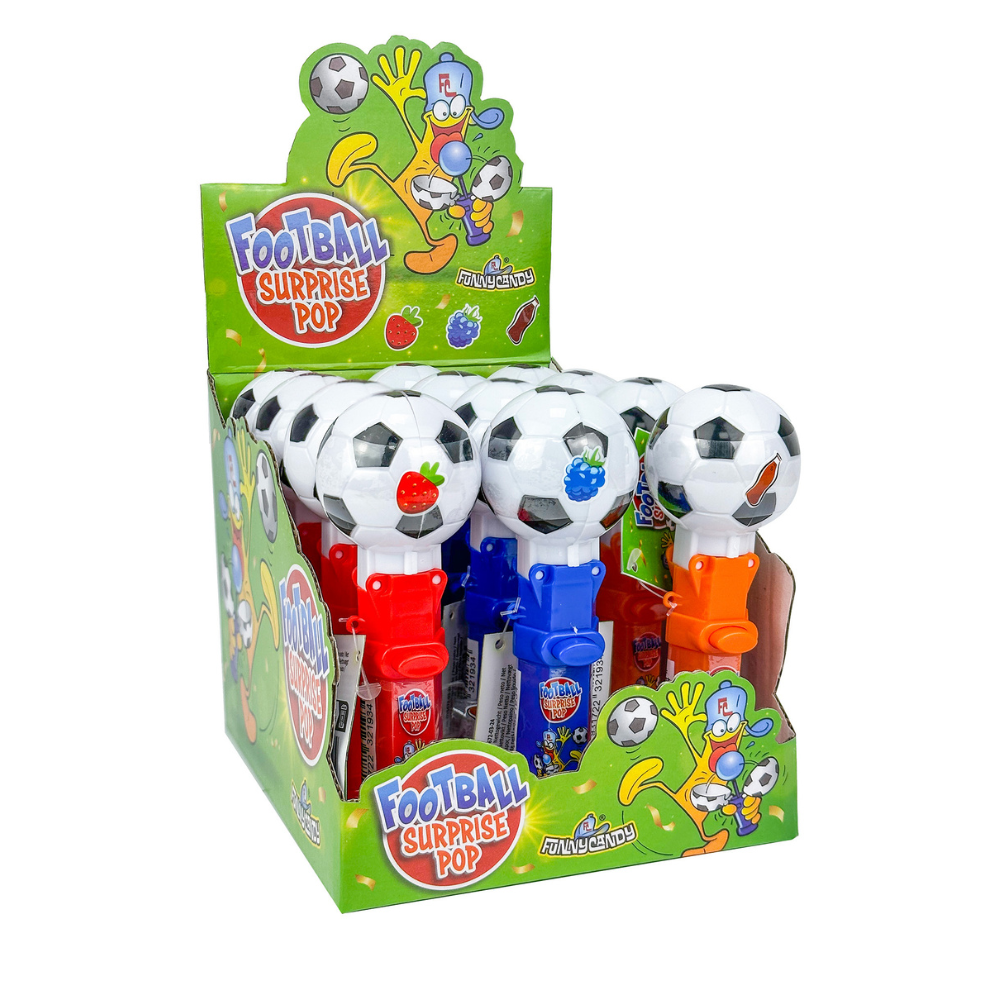 Funny candy football surprise pop (12x 10gr)