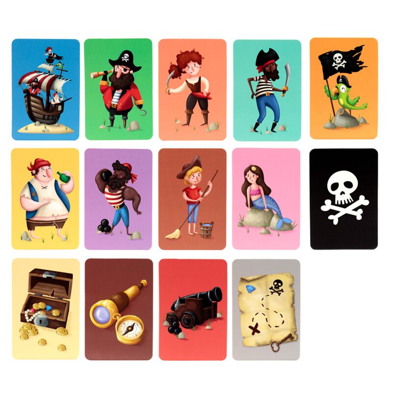 Jolly rogers piraatn kids memory kaartset