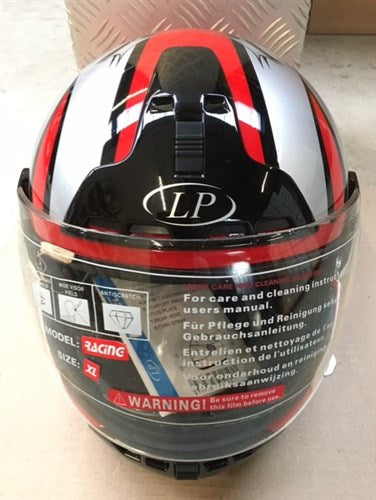 Lp integraalhelm xl 61cm race roodzilver