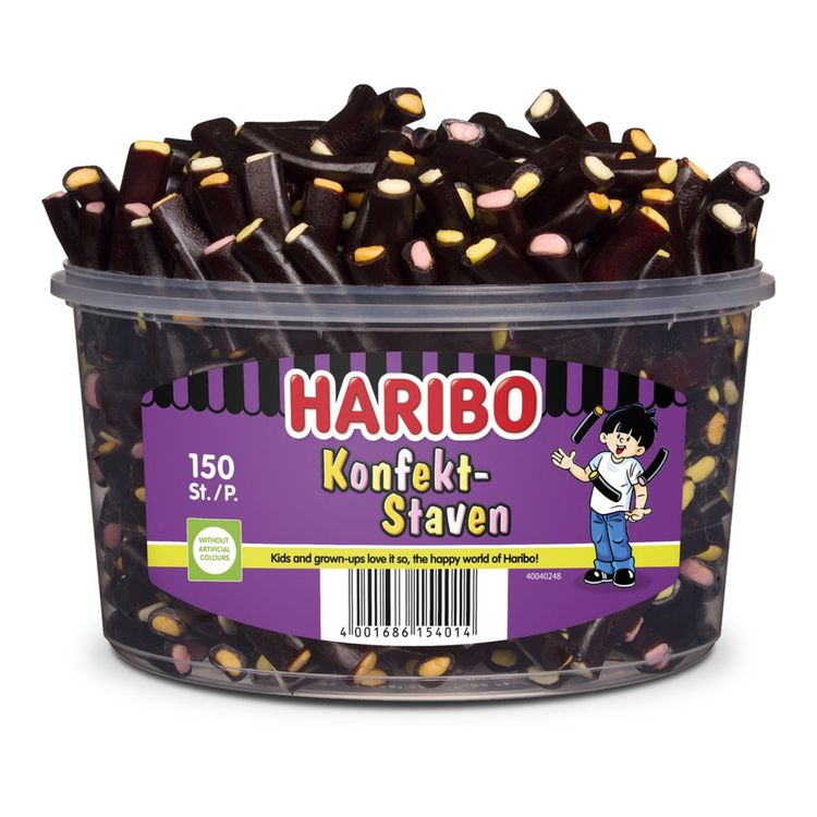 Haribo drop konfekt-staven (150 stuks) (kopie)