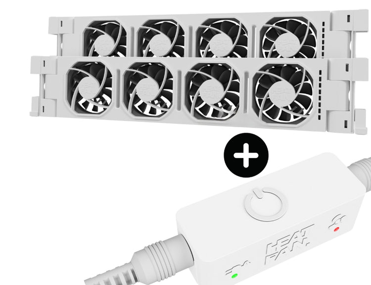 Heatfan 4 - radiatorventilator duo - wit + touch sensor