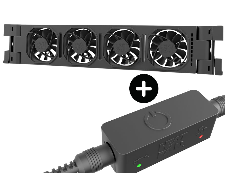 Heatfan 4 - radiatorventilator solo - zwart + touch sensor