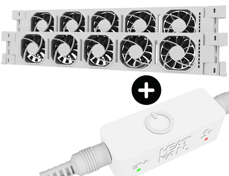 Heatfan 5 - radiatorventilator duo - wit + touch sensor