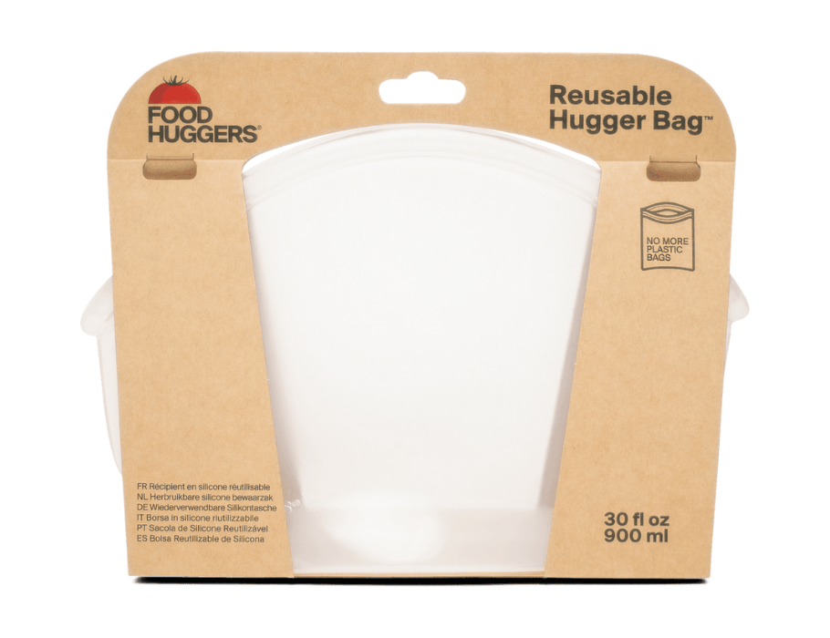 Food huggers herbruikbare bewaarzak - 900ml - clear