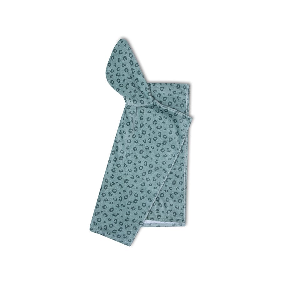 Leopard | groene strandponcho 65 x 65 cm