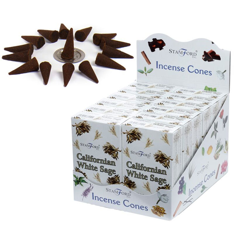 37210 californische witte salie - stamford wierook kegels