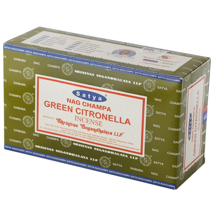 01356 groene citronella - satya nag champa wierook stokjes
