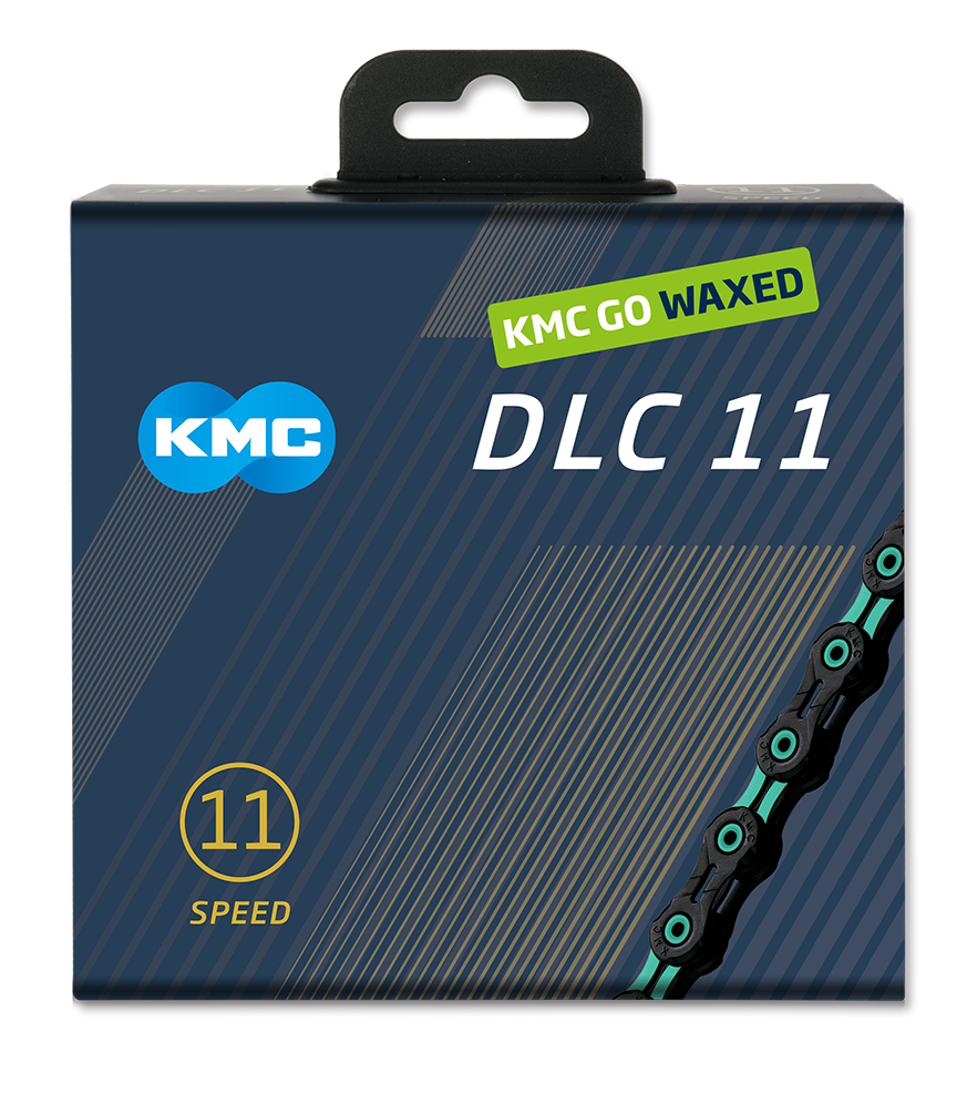 Kmc chain dlc 11 118l box waxed 11-speed black celeste