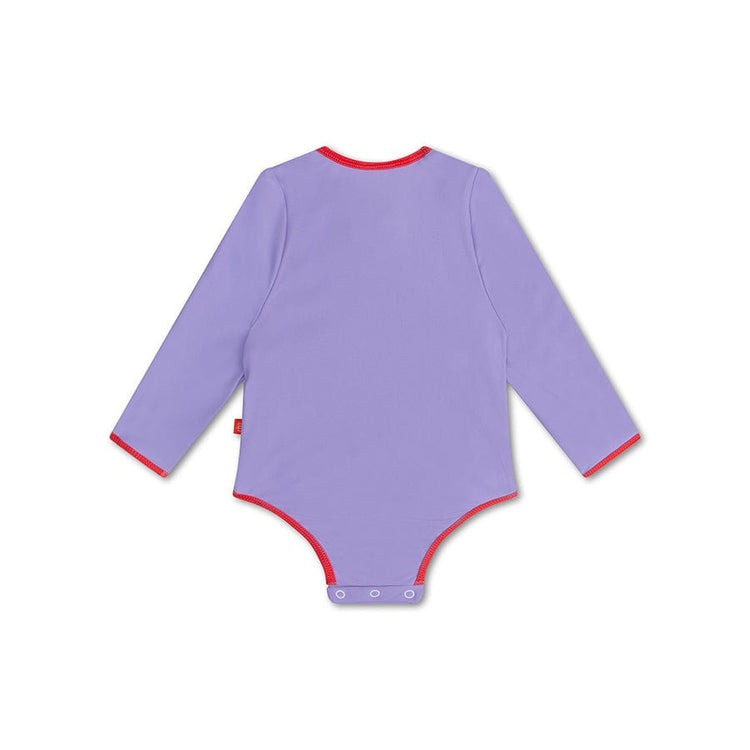 Iconic tones | paars meisjes uv badpak met lange mouwen
