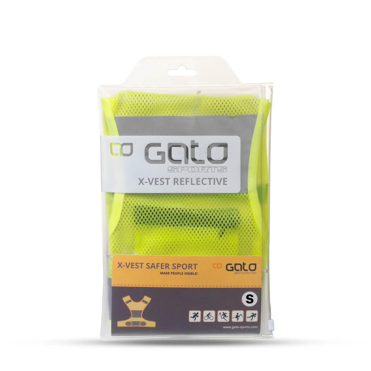 Gato X vest reflective neongeel maat S