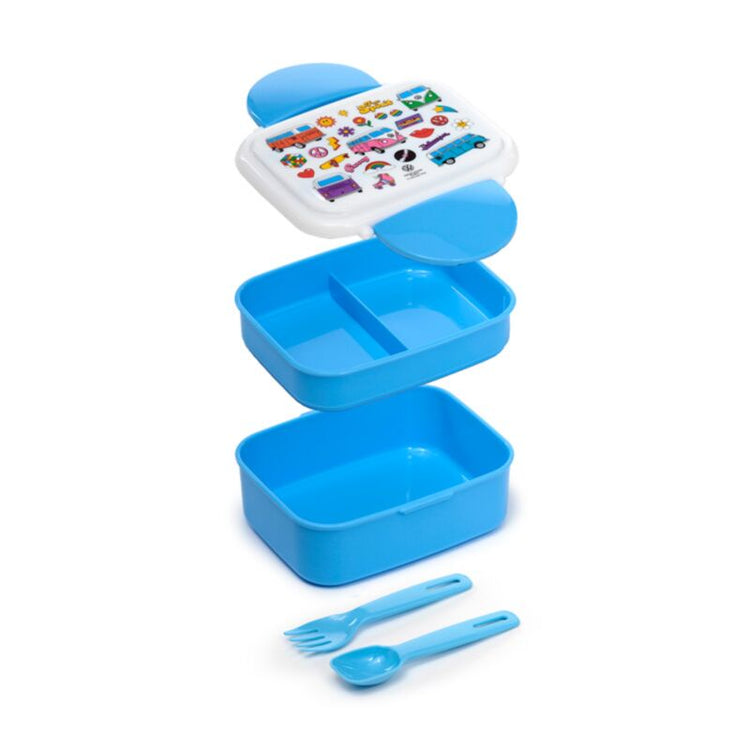 Union volkswagen busje vw t1 retro clip bento box met bestek