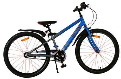 Volare 24 inch fiets rockey 3v remnaaf blauw grijs 42415