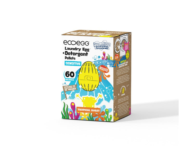 Ecoegg wasbal - spongebob - tropical burst - sensitive - 60 wasjes