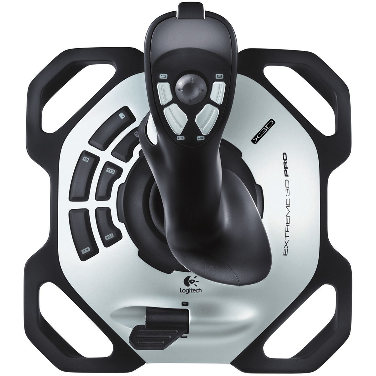 Logitech g extreme 3d pro joystick (zwart zilver)