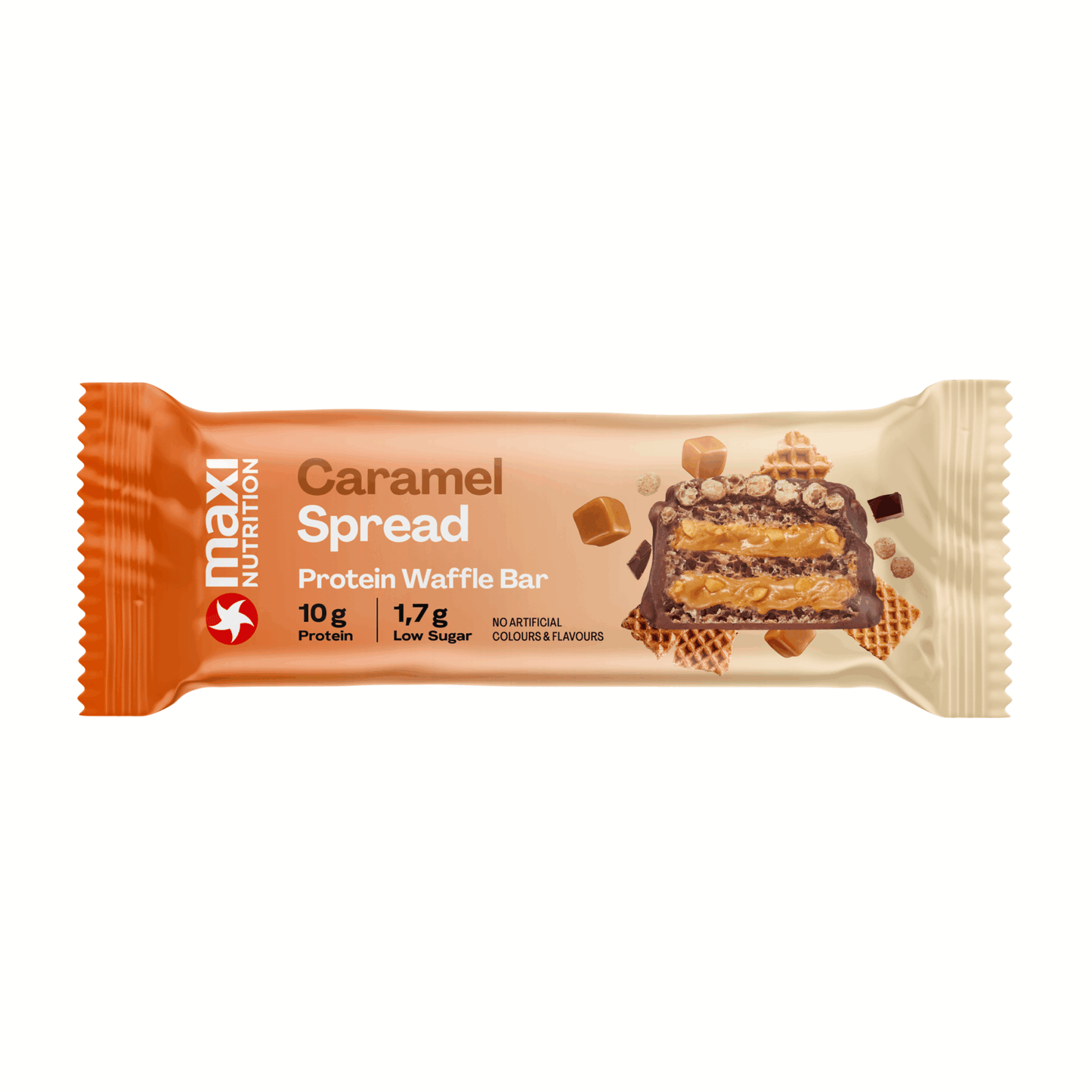 Maxi nutrition maxinutrition waffle bar caramel spread (12x 40g)