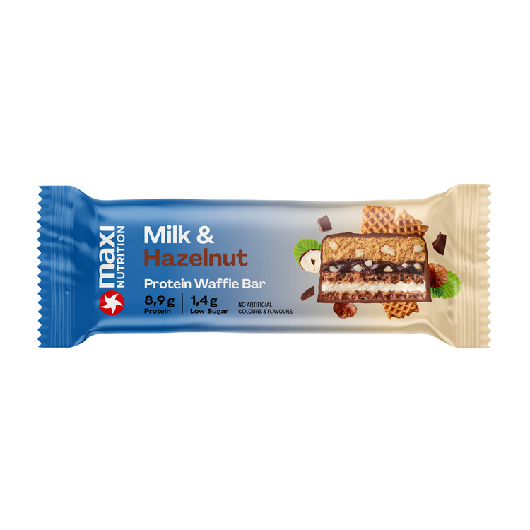 Maxi nutrition maxinutrition waffle bar milk hazelnut (12x 40g)