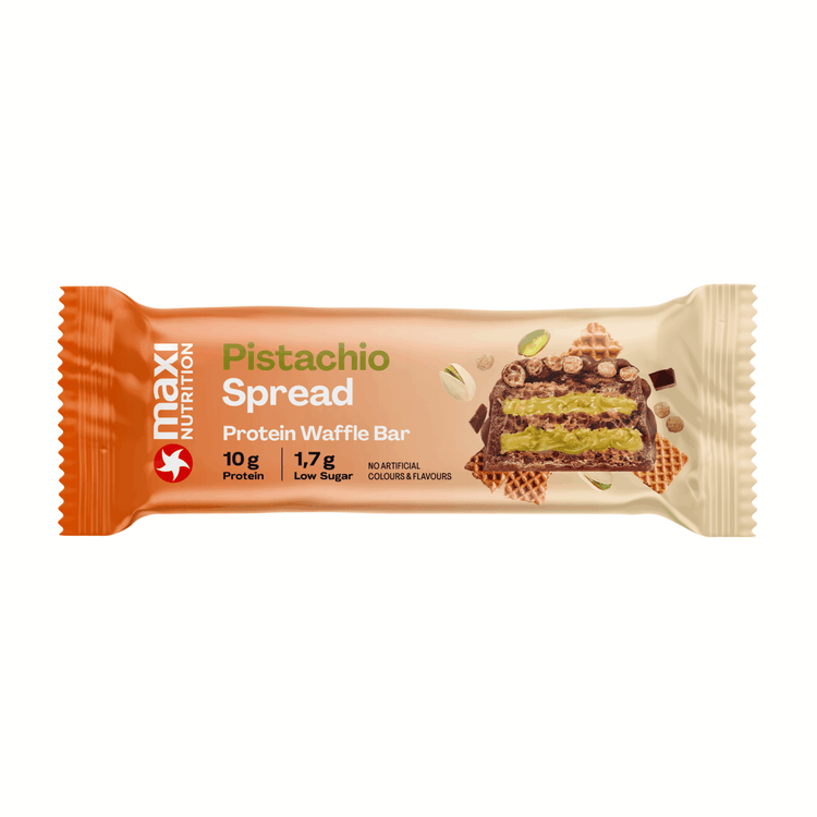 Maxi nutrition maxinutrition waffle bar pistachio dubai chocolate (12x 40g)