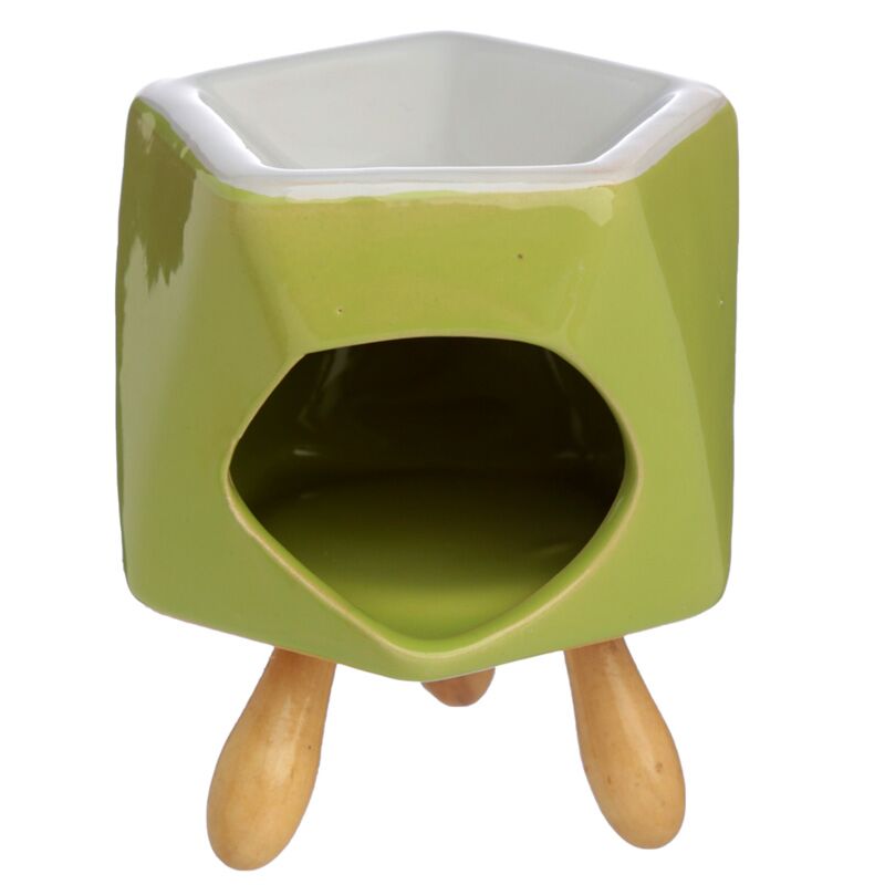 Abstract keramiek geurbrander met voet